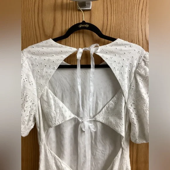 Free People Apricot Rose Mini Dress. Eyelet dress - Picture 11 of 14